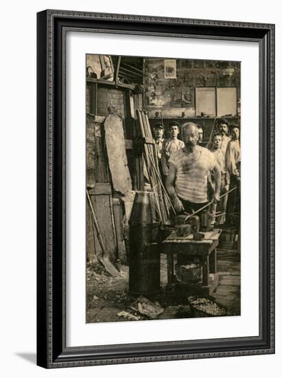 Glass Blower, Montreuil, Postcard-null-Framed Photographic Print