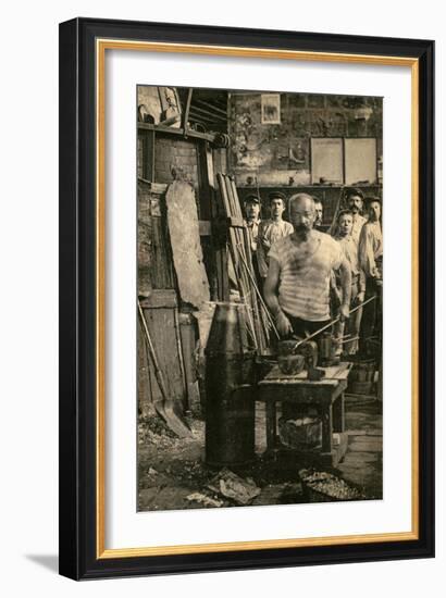 Glass Blower, Montreuil, Postcard-null-Framed Photographic Print