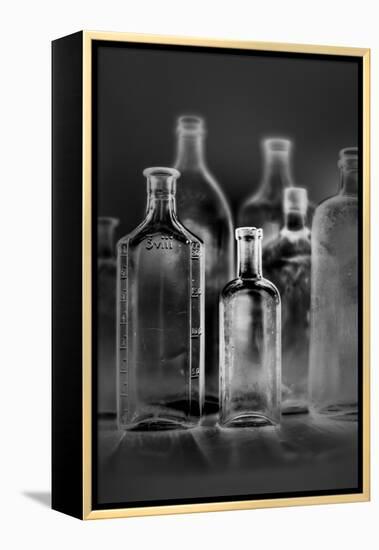 Glass Bottles-Moises Levy-Framed Premier Image Canvas