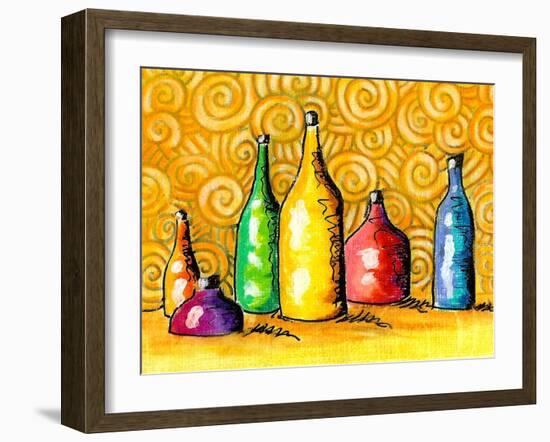 Glass Bottles-Cindy Thornton-Framed Art Print