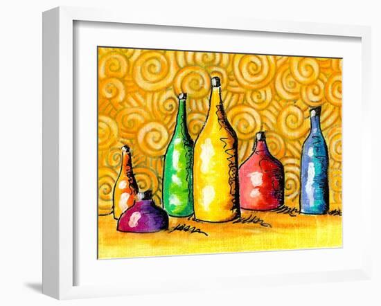 Glass Bottles-Cindy Thornton-Framed Art Print