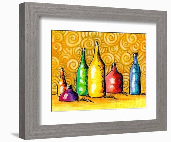 Glass Bottles-Cindy Thornton-Framed Art Print