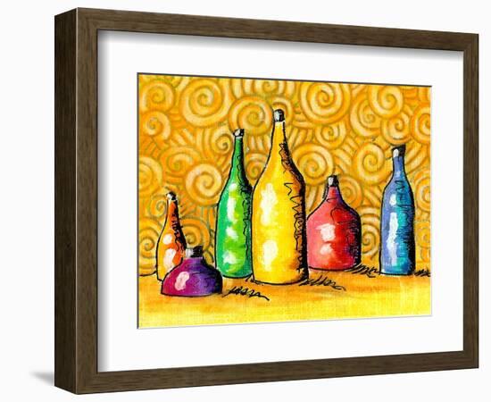 Glass Bottles-Cindy Thornton-Framed Art Print