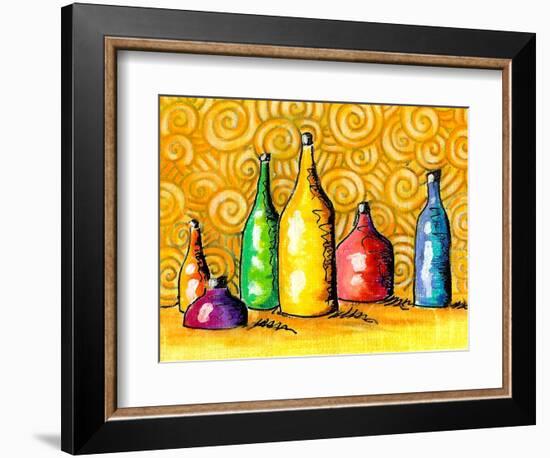 Glass Bottles-Cindy Thornton-Framed Art Print