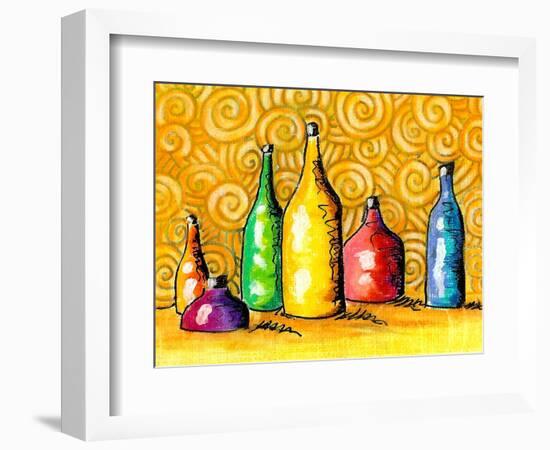 Glass Bottles-Cindy Thornton-Framed Art Print