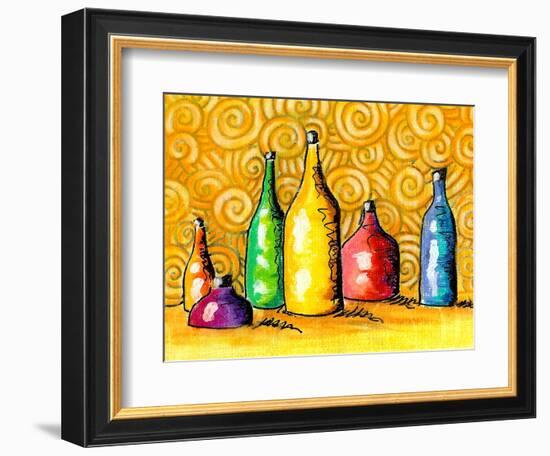 Glass Bottles-Cindy Thornton-Framed Art Print