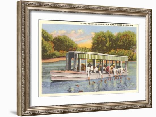 Glass Bottom Boat, Silver Springs, Florida-null-Framed Art Print