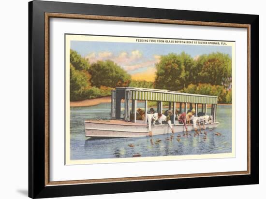 Glass Bottom Boat, Silver Springs, Florida-null-Framed Art Print