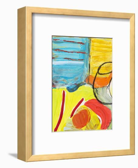 Glass Bowl by the Beach Window-Joan Davis-Framed Art Print