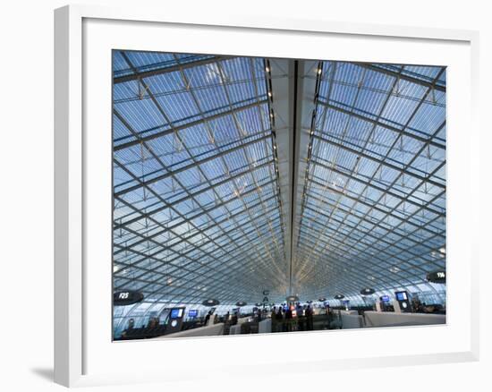 Glass Ceiling Interior of Charles de Gaulle International Airport, Paris, France-Jim Zuckerman-Framed Photographic Print