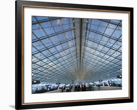 Glass Ceiling Interior of Charles de Gaulle International Airport, Paris, France-Jim Zuckerman-Framed Photographic Print