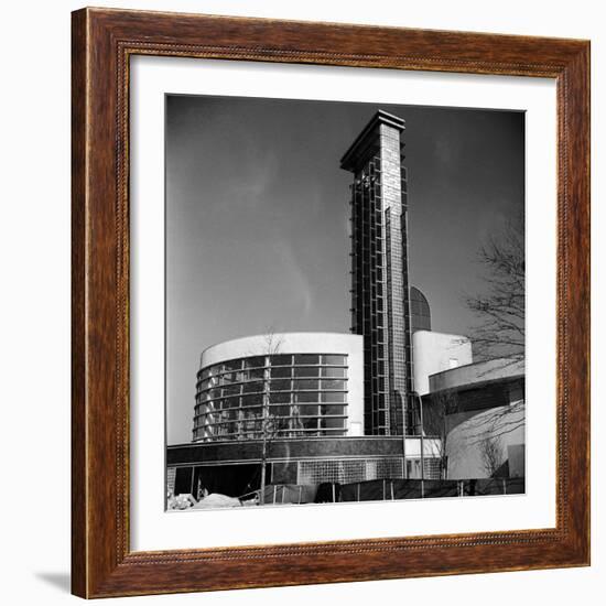 Glass Center Building under Construction on the Grounds of the 1939 New York World's Fair-Alfred Eisenstaedt-Framed Photographic Print