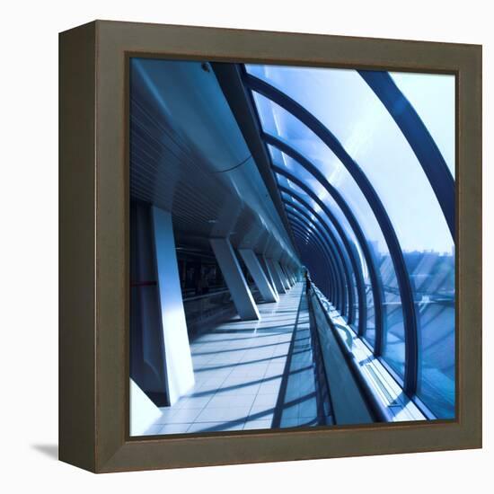 Glass Corridor In Office Centre-babenkodenis-Framed Premier Image Canvas