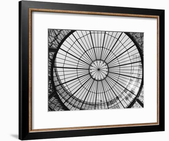 Glass Dome of the Stock Exchange Borse, Zurich, Switzerland-Walter Bibikow-Framed Photographic Print