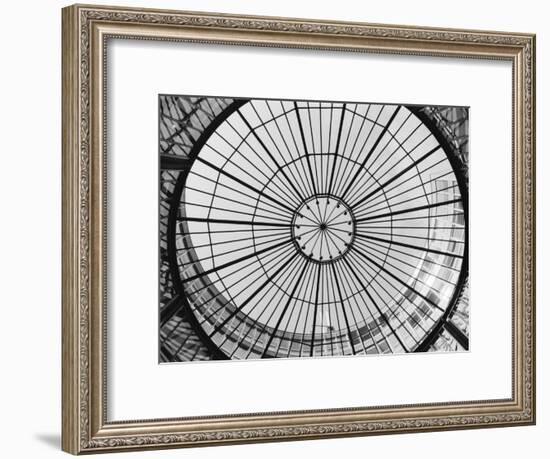 Glass Dome of the Stock Exchange Borse, Zurich, Switzerland-Walter Bibikow-Framed Photographic Print