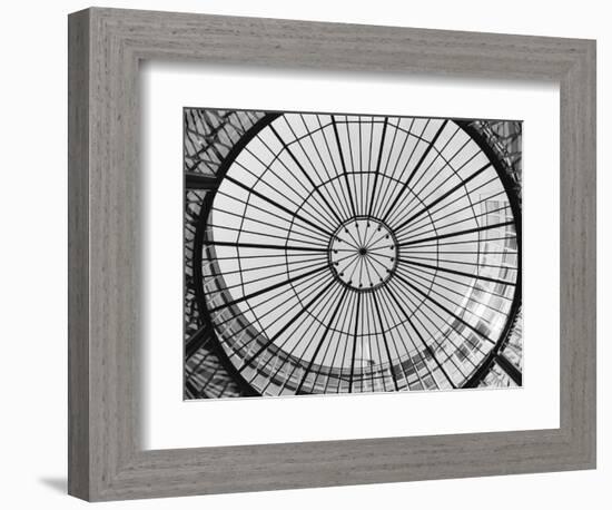 Glass Dome of the Stock Exchange Borse, Zurich, Switzerland-Walter Bibikow-Framed Photographic Print