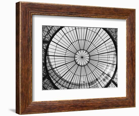 Glass Dome of the Stock Exchange Borse, Zurich, Switzerland-Walter Bibikow-Framed Photographic Print