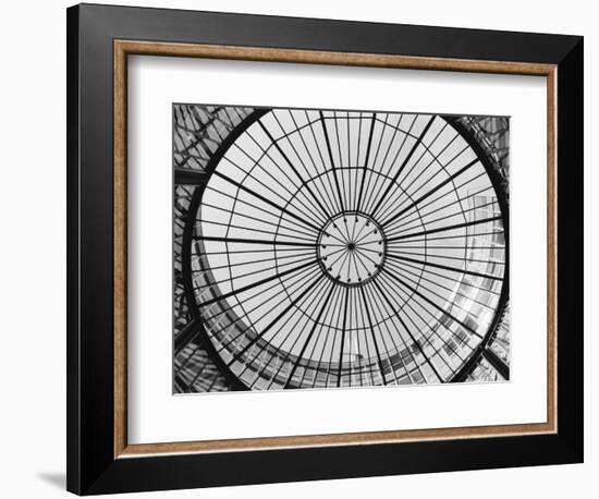 Glass Dome of the Stock Exchange Borse, Zurich, Switzerland-Walter Bibikow-Framed Photographic Print