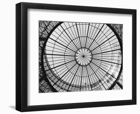 Glass Dome of the Stock Exchange Borse, Zurich, Switzerland-Walter Bibikow-Framed Photographic Print