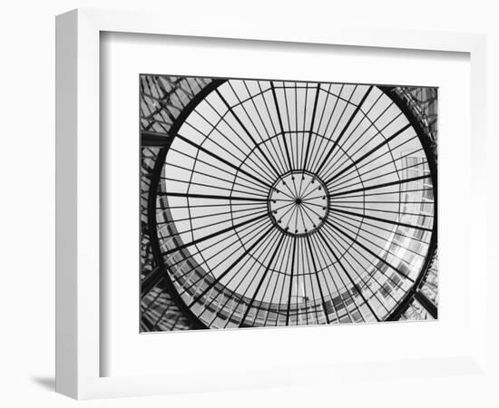 Glass Dome of the Stock Exchange Borse, Zurich, Switzerland-Walter Bibikow-Framed Photographic Print