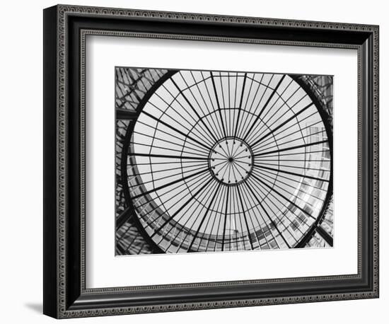 Glass Dome of the Stock Exchange Borse, Zurich, Switzerland-Walter Bibikow-Framed Photographic Print