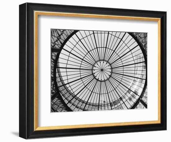 Glass Dome of the Stock Exchange Borse, Zurich, Switzerland-Walter Bibikow-Framed Photographic Print