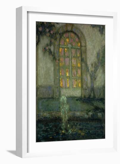 Glass Door onto the Garden-Henri Eugene Augustin Le Sidaner-Framed Giclee Print