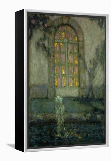 Glass Door onto the Garden-Henri Eugene Augustin Le Sidaner-Framed Premier Image Canvas