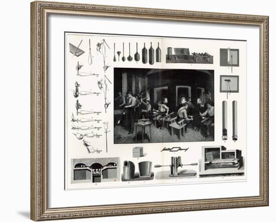 Glass Manufacture-null-Framed Giclee Print