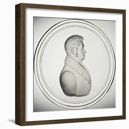 Glass Medallion with Portrait-Donat Nonotte-Framed Giclee Print