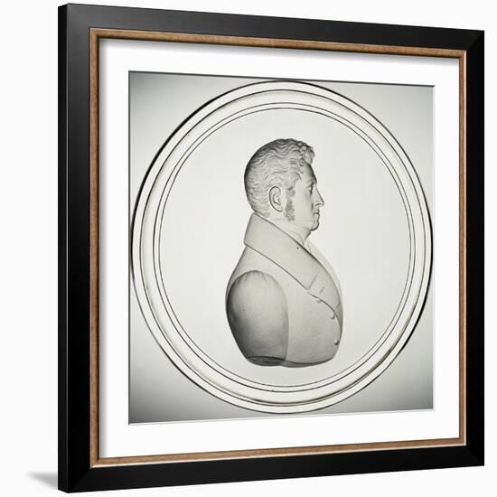 Glass Medallion with Portrait-Donat Nonotte-Framed Giclee Print