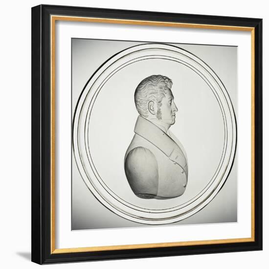 Glass Medallion with Portrait-Donat Nonotte-Framed Giclee Print