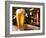 Glass of Light Beer on a Dark Pub.-Volff-Framed Photographic Print