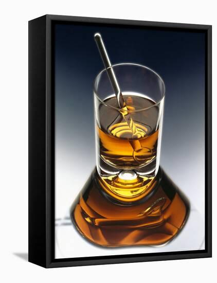 Glass of Liquor with Glass Stick-ATU Studios-Framed Premier Image Canvas