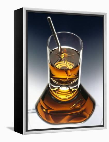 Glass of Liquor with Glass Stick-ATU Studios-Framed Premier Image Canvas