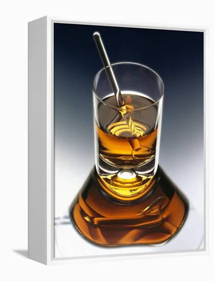 Glass of Liquor with Glass Stick-ATU Studios-Framed Premier Image Canvas