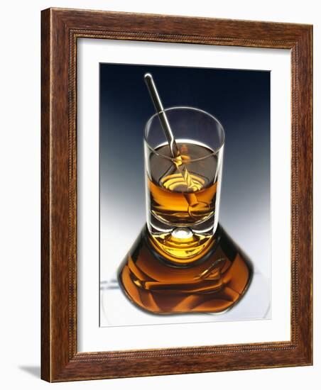 Glass of Liquor with Glass Stick-ATU Studios-Framed Photographic Print