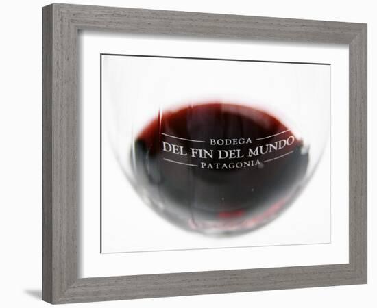 Glass of Red Wine, Bodega Del Fin Del Mundo, the End of the World, Neuquen, Patagonia, Argentina-Per Karlsson-Framed Photographic Print