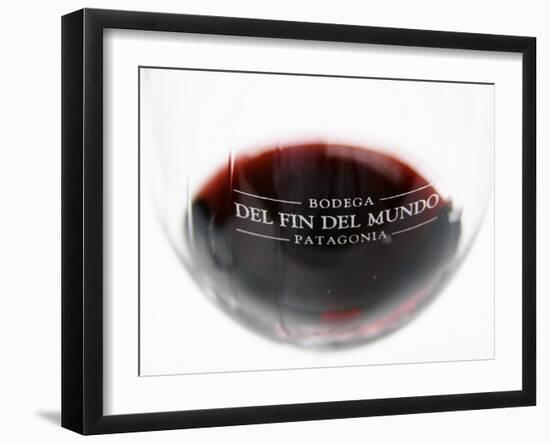 Glass of Red Wine, Bodega Del Fin Del Mundo, the End of the World, Neuquen, Patagonia, Argentina-Per Karlsson-Framed Photographic Print