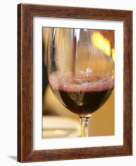 Glass of Red Wine, Restaurant Red at Hotel Madero Sofitel, Puerto Madero, Buenos Aires, Argentina-Per Karlsson-Framed Photographic Print