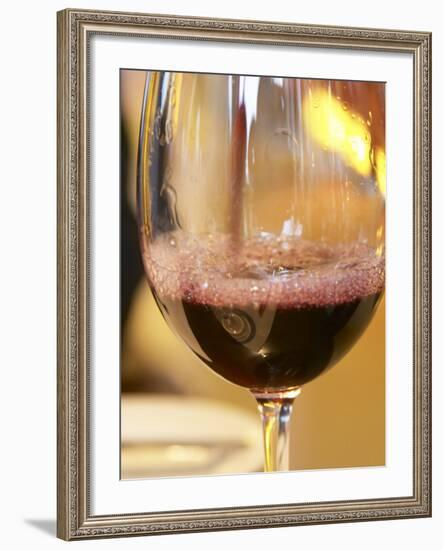 Glass of Red Wine, Restaurant Red at Hotel Madero Sofitel, Puerto Madero, Buenos Aires, Argentina-Per Karlsson-Framed Photographic Print