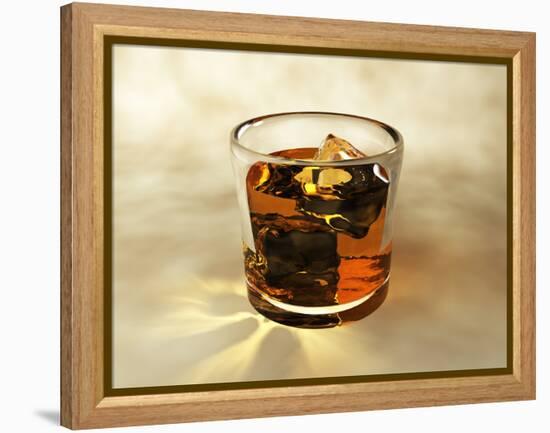 Glass of Whiskey, Computer Artwork-Christian Darkin-Framed Premier Image Canvas