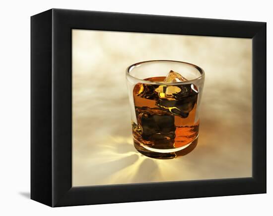 Glass of Whiskey, Computer Artwork-Christian Darkin-Framed Premier Image Canvas