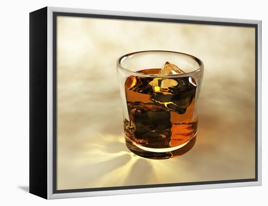 Glass of Whiskey, Computer Artwork-Christian Darkin-Framed Premier Image Canvas