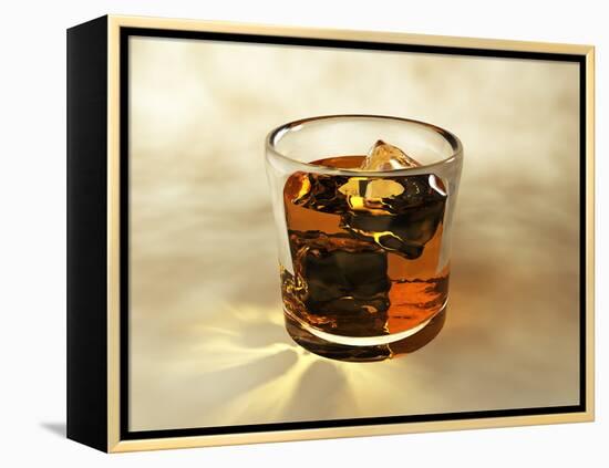 Glass of Whiskey, Computer Artwork-Christian Darkin-Framed Premier Image Canvas