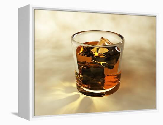 Glass of Whiskey, Computer Artwork-Christian Darkin-Framed Premier Image Canvas