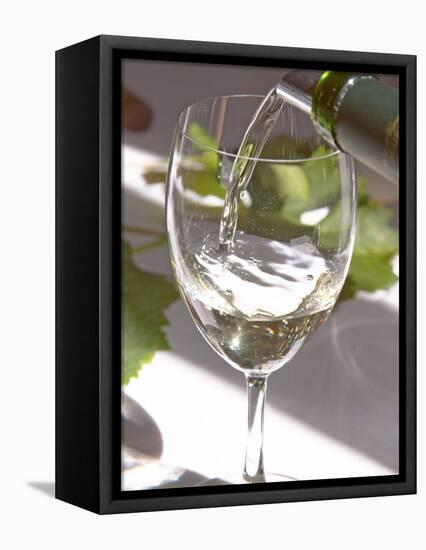 Glass of White Wine, Chateau Belgrave, Haut-Medoc, Grand Crus Classee, France-Per Karlsson-Framed Premier Image Canvas