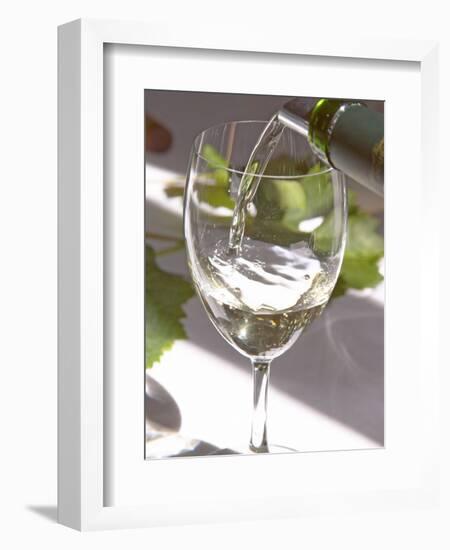 Glass of White Wine, Chateau Belgrave, Haut-Medoc, Grand Crus Classee, France-Per Karlsson-Framed Photographic Print