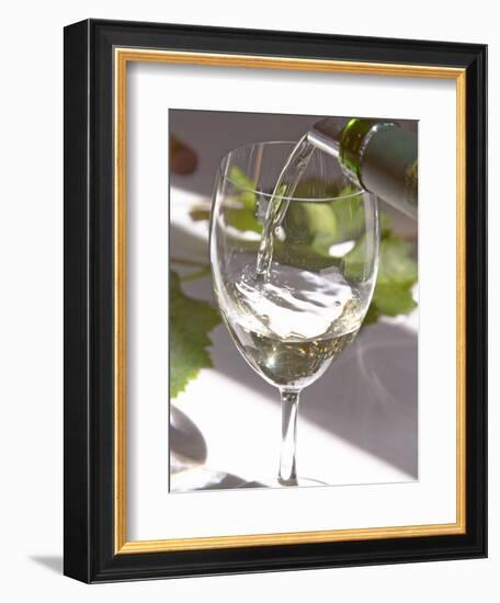 Glass of White Wine, Chateau Belgrave, Haut-Medoc, Grand Crus Classee, France-Per Karlsson-Framed Photographic Print