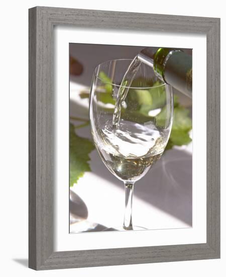 Glass of White Wine, Chateau Belgrave, Haut-Medoc, Grand Crus Classee, France-Per Karlsson-Framed Photographic Print